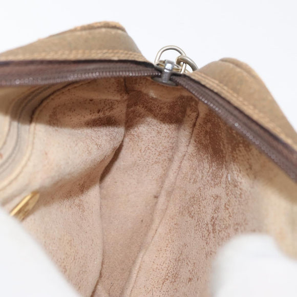 GUCCI GG Supreme Shoulder Bag PVC Beige Gold Auth ep14371