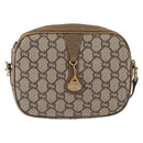 GUCCI GG Supreme Shoulder Bag PVC Beige Gold Auth ep14371-2