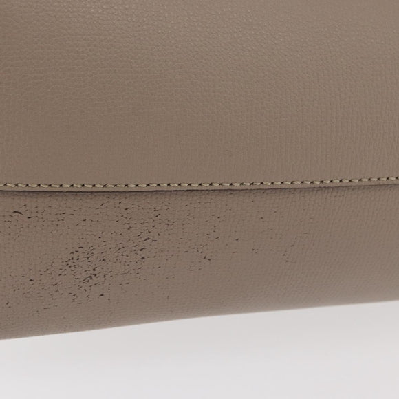 FENDI Tote Bag Leather Gray Silver 8BH348 Auth ep14374A