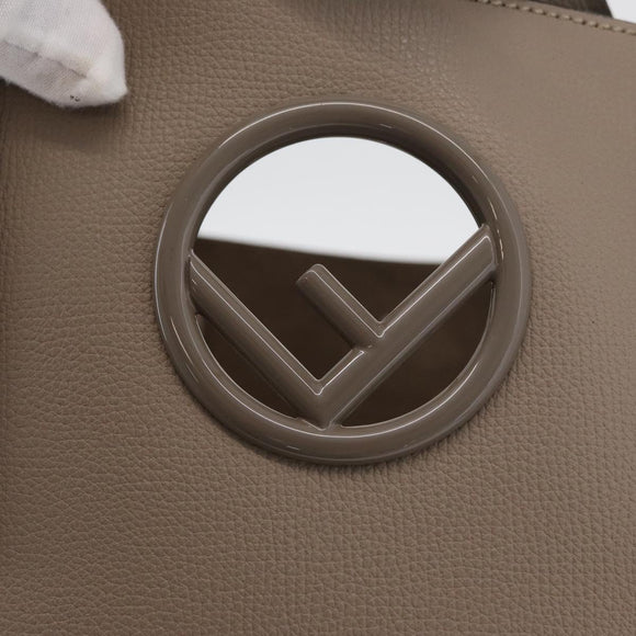 FENDI Tote Bag Leather Gray Silver 8BH348 Auth ep14374A