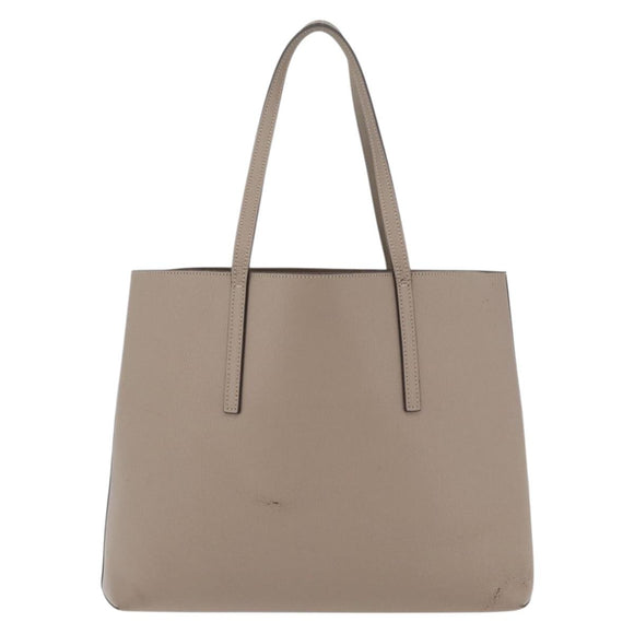 FENDI Tote Bag Leather Gray Silver 8BH348 Auth ep14374A