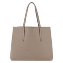 FENDI Tote Bag Leather Gray Silver 8BH348 Auth ep14374A-2