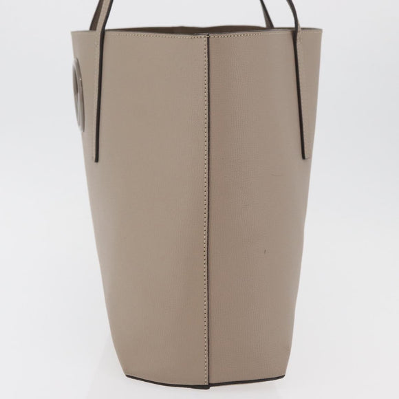 FENDI Tote Bag Leather Gray Silver 8BH348 Auth ep14374A