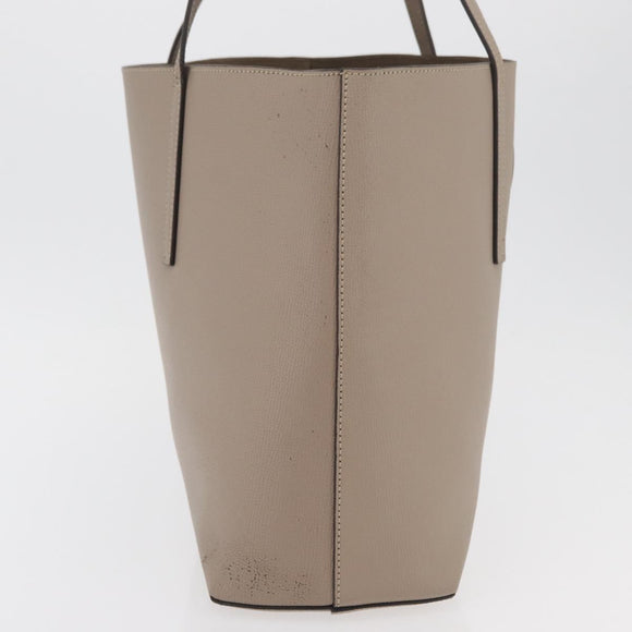 FENDI Tote Bag Leather Gray Silver 8BH348 Auth ep14374A