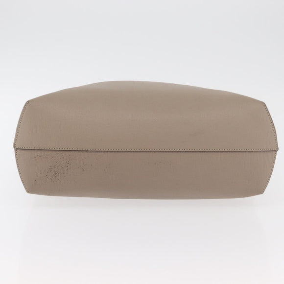 FENDI Tote Bag Leather Gray Silver 8BH348 Auth ep14374A