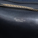 Christian Dior Trotter Canvas Chain Shoulder Bag Navy Gold Auth ep14377-11