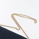 Christian Dior Trotter Canvas Chain Shoulder Bag Navy Gold Auth ep14377-7
