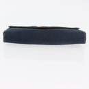 Christian Dior Trotter Canvas Chain Shoulder Bag Navy Gold Auth ep14377-5