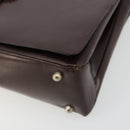 GUCCI Shoulder Bag Patent Leather Brown Silver 001 3444 1746 Auth ep14378-8