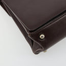 GUCCI Shoulder Bag Patent Leather Brown Silver 001 3444 1746 Auth ep14378-15