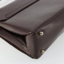 GUCCI Shoulder Bag Patent Leather Brown Silver 001 3444 1746 Auth ep14378-17