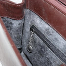 GUCCI Shoulder Bag Patent Leather Brown Silver 001 3444 1746 Auth ep14378-22