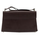 GUCCI Shoulder Bag Patent Leather Brown Silver 001 3444 1746 Auth ep14378-2