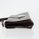 GUCCI Shoulder Bag Patent Leather Brown Silver 001 3444 1746 Auth ep14378-4