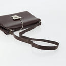 GUCCI Shoulder Bag Patent Leather Brown Silver 001 3444 1746 Auth ep14378-7