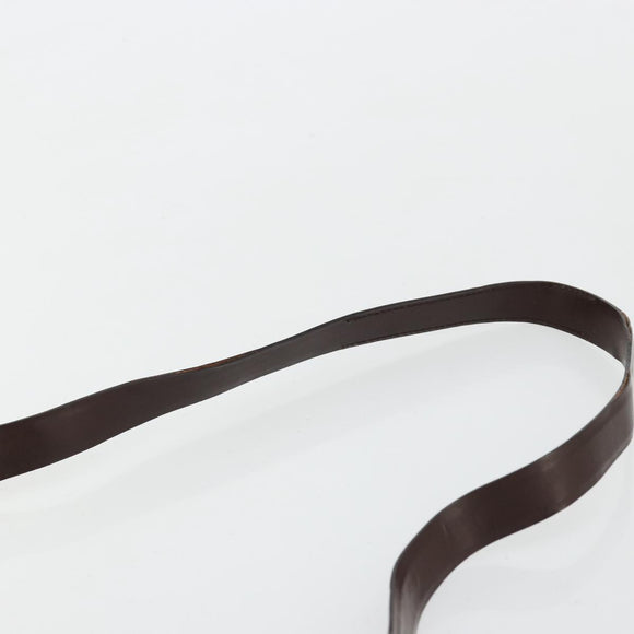 GUCCI Shoulder Bag Patent Leather Brown Silver 001 3444 1746 Auth ep14378
