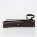 GUCCI Shoulder Bag Patent Leather Brown Silver 001 3444 1746 Auth ep14378-5