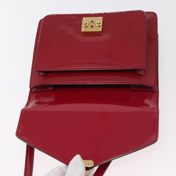 LOUIS VUITTON Vernis Monceau BB Bag 2way Rose Andian M91579 LV Auth ep14379A