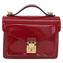 LOUIS VUITTON Vernis Monceau BB Bag 2way Rose Andian M91579 LV Auth ep14379A-13