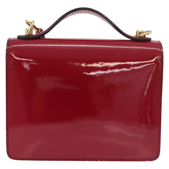 LOUIS VUITTON Vernis Monceau BB Bag 2way Rose Andian M91579 LV Auth ep14379A