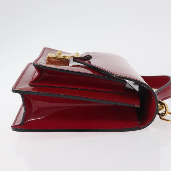 LOUIS VUITTON Vernis Monceau BB Bag 2way Rose Andian M91579 LV Auth ep14379A