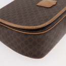 CELINE Macadam Canvas Shoulder Bag PVC Leather Brown Gold Auth ep14380A-10