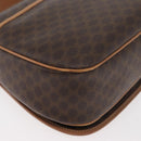 CELINE Macadam Canvas Shoulder Bag PVC Leather Brown Gold Auth ep14380A-12
