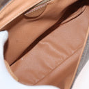 CELINE Macadam Canvas Shoulder Bag PVC Leather Brown Gold Auth ep14380A-17