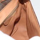 CELINE Macadam Canvas Shoulder Bag PVC Leather Brown Gold Auth ep14380A-18