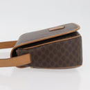 CELINE Macadam Canvas Shoulder Bag PVC Leather Brown Gold Auth ep14380A-5