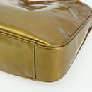 GUCCI Bamboo Hand Bag Patent Leather 2way Gold 001 1014 1638 Auth ep14385-15