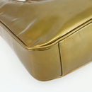 GUCCI Bamboo Hand Bag Patent Leather 2way Gold 001 1014 1638 Auth ep14385-16
