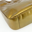 GUCCI Bamboo Hand Bag Patent Leather 2way Gold 001 1014 1638 Auth ep14385-18