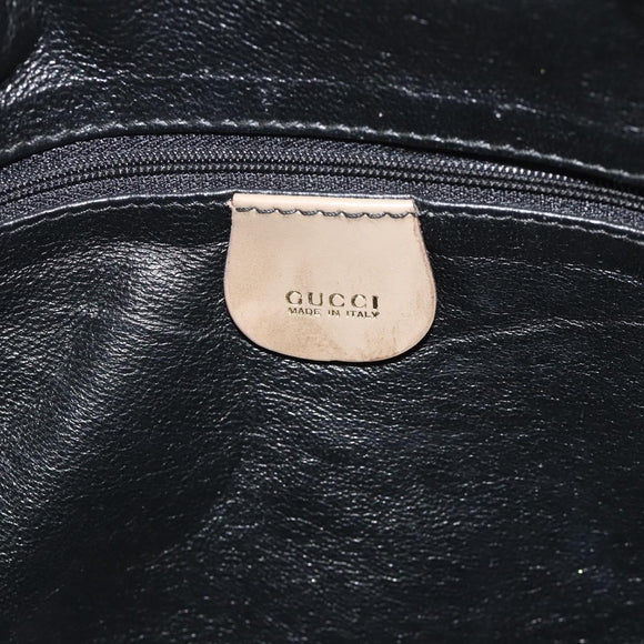 GUCCI Bamboo Hand Bag Patent Leather 2way Gold 001 1014 1638 Auth ep14385