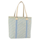 Christian Dior Trotter Canvas Tote Bag PVC Blue Silver Auth ep14386-1
