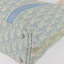 Christian Dior Trotter Canvas Tote Bag PVC Blue Silver Auth ep14386-14