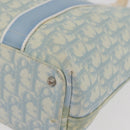 Christian Dior Trotter Canvas Tote Bag PVC Blue Silver Auth ep14386-16