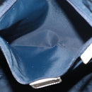 Christian Dior Trotter Canvas Tote Bag PVC Blue Silver Auth ep14386-21