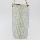 Christian Dior Trotter Canvas Tote Bag PVC Blue Silver Auth ep14386-3