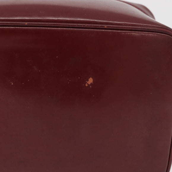 GUCCI Bamboo Vanity Bag Patent Leather Bordeaux Gold 032 1956 0150 Auth ep14389