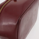 GUCCI Bamboo Vanity Bag Patent Leather Bordeaux Gold 032 1956 0150 Auth ep14389-12
