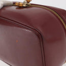 GUCCI Bamboo Vanity Bag Patent Leather Bordeaux Gold 032 1956 0150 Auth ep14389-13