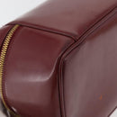 GUCCI Bamboo Vanity Bag Patent Leather Bordeaux Gold 032 1956 0150 Auth ep14389-14
