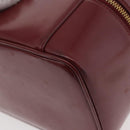 GUCCI Bamboo Vanity Bag Patent Leather Bordeaux Gold 032 1956 0150 Auth ep14389-15