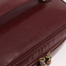 GUCCI Bamboo Vanity Bag Patent Leather Bordeaux Gold 032 1956 0150 Auth ep14389-17