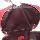 GUCCI Bamboo Vanity Bag Patent Leather Bordeaux Gold 032 1956 0150 Auth ep14389-19