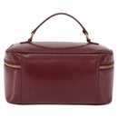 GUCCI Bamboo Vanity Bag Patent Leather Bordeaux Gold 032 1956 0150 Auth ep14389-3