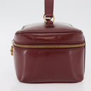 GUCCI Bamboo Vanity Bag Patent Leather Bordeaux Gold 032 1956 0150 Auth ep14389-4
