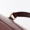 GUCCI Bamboo Vanity Bag Patent Leather Bordeaux Gold 032 1956 0150 Auth ep14389-9
