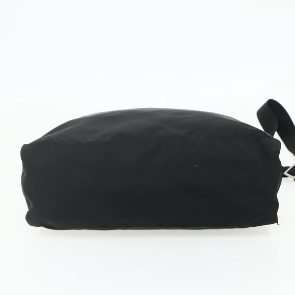 PRADA Hand Bag Nylon 2way Black Silver Auth ep14390A